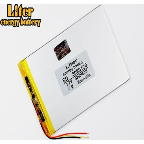 3 line 3090120 3.7V,4200mAH (polymer lithium ion battery) Li-ion battery for tablet pc 7 inch 8 inch 9inch 3090120