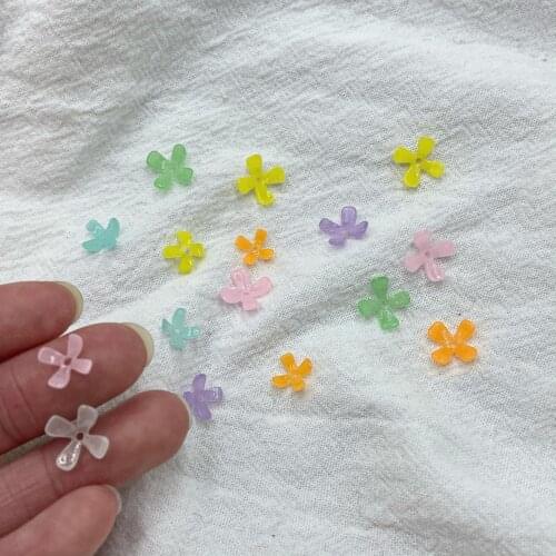30pcs multicolor Resin Flower Cute small osmanthus 8/10mm diy Weddingdecor Headwear Accessories Buttons Craft Scrapbook