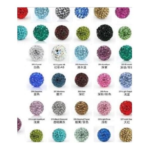 8mm 50pcs/lot mixed white multicolor Rhinestone v6334 micro pave disco loose crystal Beads bracelet necklace diy make