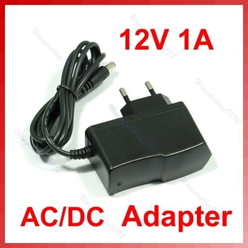 AC 100V-240V to DC 12V 1A Plugtop Power Supply Adapter Charger with EU plug 1000mA High Quality C26