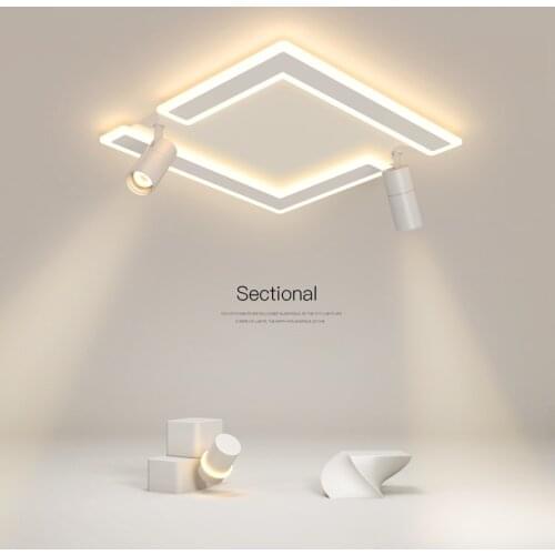 White Modern Simple LED Ceiling Lamp Square Rectangular Living Room Bedroom Panel Light Dining Kitchen Indoor Creative Fixtures