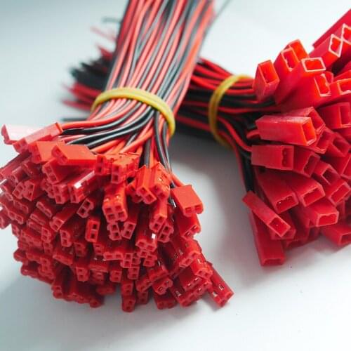 Free shipping 22 AWG JST Plug Connector 2 Pin Male Female 150MM Plug Connector Cable Wire for LED Lamp Strip RC Toys Battery