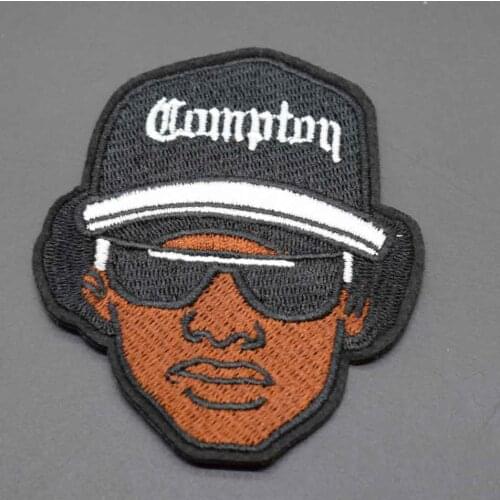 Dude Black Cool Man Hippie Lebron James Rapper Iron On Embroidered Clothes Patches For Clothing Music Band Kanye Omari West Ye