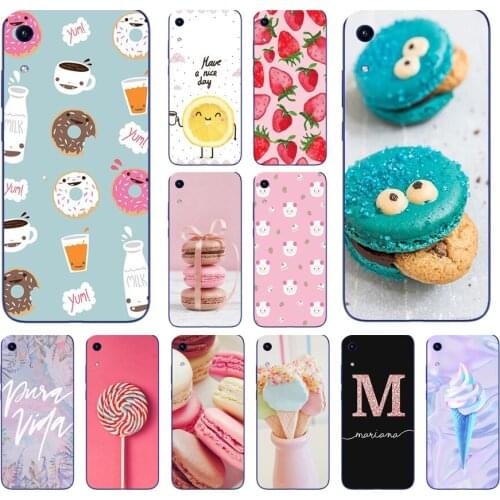 94AA Colorful Ice Cream Macarons Silicone TPU Protective Cover Phone Case On Case For Huawei Y5 Y6 Y7 Prime 2019 Case Soft