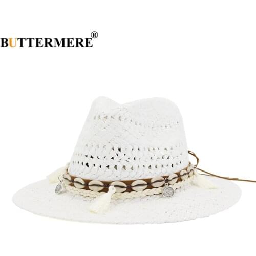 Sun Hats for Women Panama Summer Hat Hand Knitting Straw Hat Ladies Beach Sombrero Outdoor Male Female Fedora Summer Hat