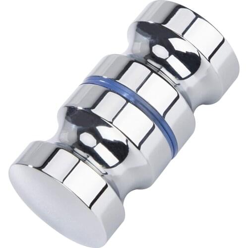 Shower Door Knob Round Back-to-Back Door Handle Aluminum Alloy Mirror Knob for Shower Glass Door Bathroom Sliding Door