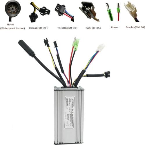 48V 36V 22A Bicycle Electric Controller for 1000/1500W Brushless Motor Ebike Electric Controller Bike Conversion Kit KT System