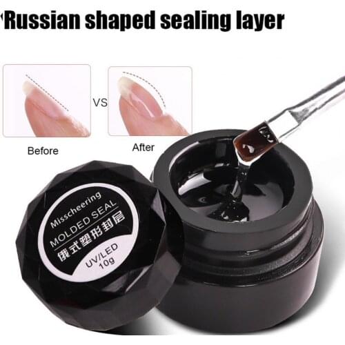 10g Nail Seal Gel Russian Style Wash-Free Transparent Shaping Manicure Reinforce Top Coat No Wipe Nail Gel Strong Adhesive Glue