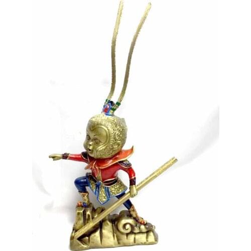 Brass sun wukong decoration creative cartoon master great sage monkey king home copper decoration colorful business gift