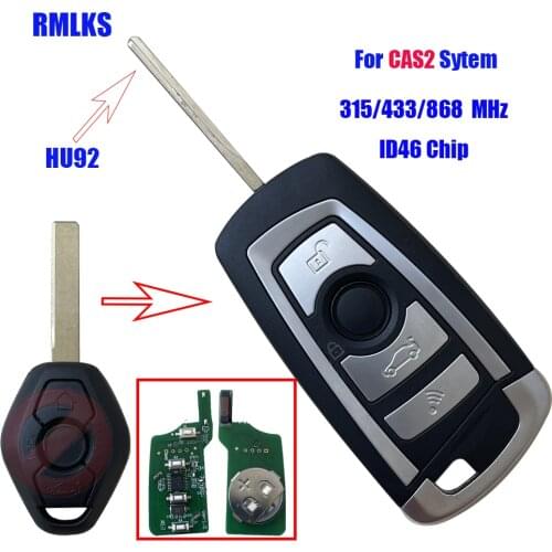 RMLKS 315LP MHZ 315MHz 433MHZ 868MHZ Remote Key PCF7945 ID46 Chip For BMW CAS2 5 series E46 E60 E83 E53 E36 E38 E39 HU92 Blade