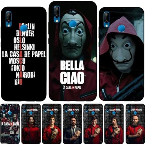 LA CASA DE PAPEL Spain TV Soft Black TPU Case For Huawei P40 Lite E P10 P20 P30 Lite P30 Pro Y9 P8 Lite Silicone Phone Cover