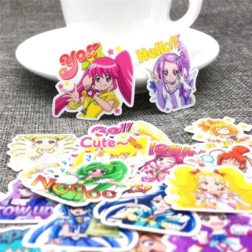 40 Pcs Cute anime girl english Stickers for Laptop Luggage Styling Skateboard Motorcycle Vinyl Decal Graffiti Punk Cool Stickers