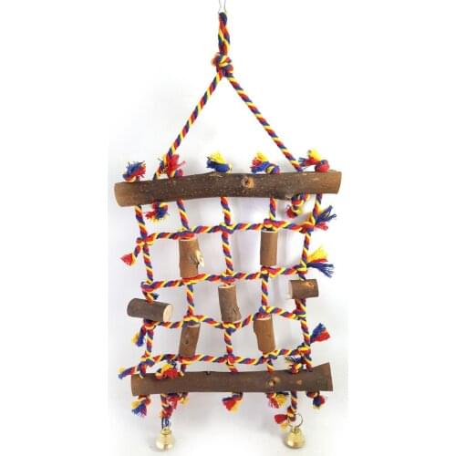 Natural solid wood parrot climbing net climbing ladder gnawing grinding toy wholesale