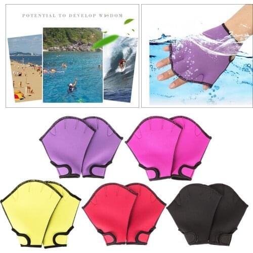 Swimming Gloves Aquatic Fitness Water Resistance Webbed Palm Water Sports Gloves Snorkeling Surfing Paddle Unisex Swimming Gear