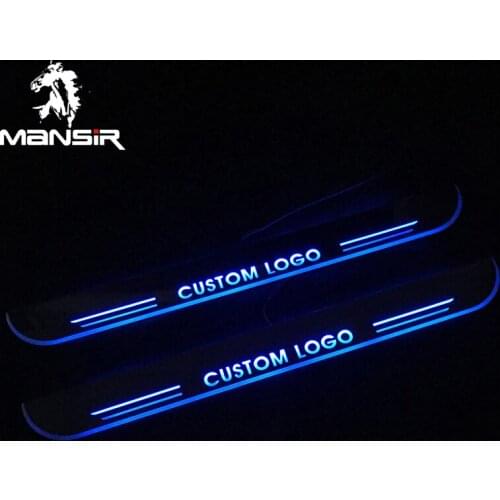 Customized 4Pcs Car Scuff Plate Pedal Lamps For Chevrolet Sonic 2014 2015 2016 2017 Door Sill Pathway Light LED Lighting