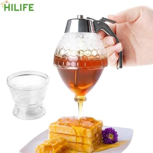 Storage Pot Stand Holder Squeeze Bottle Honey Jar Container Juice Syrup Cup Kitchen Accessories Bee Drip Dispenser Kettle