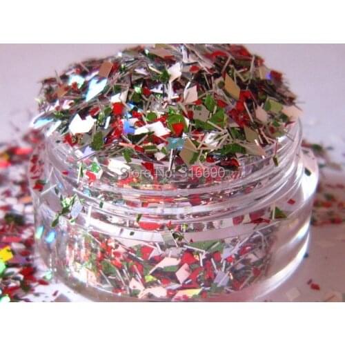Solvent Resistant Glitter Mix for nail polish making G368