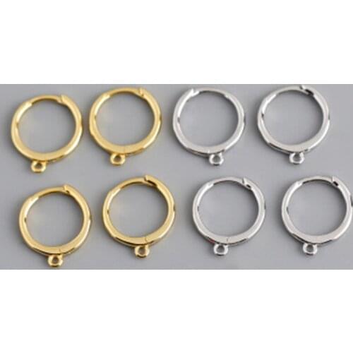 S925 Sterling Silver color Wild Earrings Sterling Silver Jewelry Closed Round Earrings Accessories