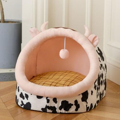 Pet Products for Small Dogs Dog Bed Cat House Cama Para Gato Removable Cat Bed House Kennel Nest Cat Rug Kitten Bed Dog Bed Sofa