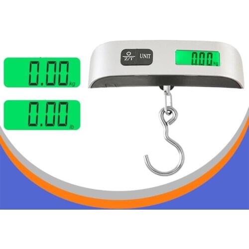 Luggage Scale 110 Lbs High Precision Travel Digital Hanging Scales 50kg with Hook Portable Scale Digital LCD Display