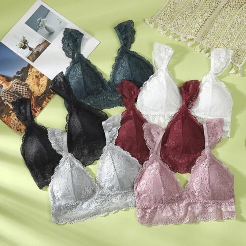 Womens Padded Bra Sexy Tube Tops Ladies Summer Lace Bras Sexy Lingeries Female Active Bras