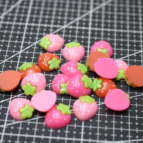 1pcs/lot resin flat back Simulation fruit lovely strawberry 19mm Cabochons Scrapbooking Hair Bow Center DIY Christmas decration