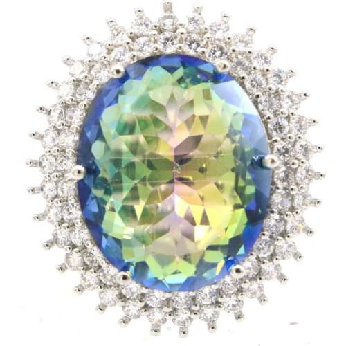 20x12mm Anniversary Created Real Red RUBY White Cubic Zircon For Sister Daily Wear Silver Rings Wholesale Drop Shipping