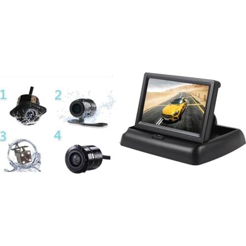 4.3 Inch Foldable LCD Monitor With Water-proof Rearview Camera