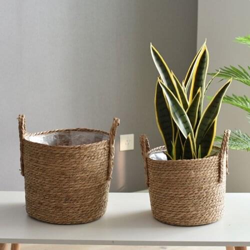 Large size Water Hyacinth Flower Pots Indoor Outdoor Planters Set of 3 Plant Basket Garden Flower Pot