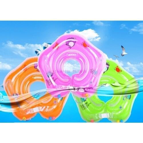 DHL 50pcs Baby Swimming Neck Ring Tube Safety Infant Float Circle for Bathing Inflatable Inflatable Water