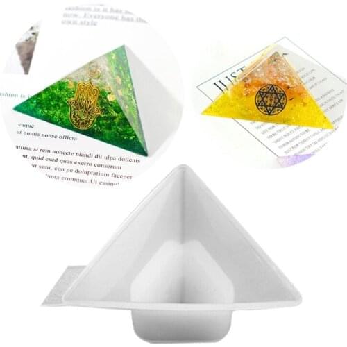 Pyramid Resin Mold Silicon Pyramid Shape Silicone Mold Trigone DIY Silicone Mold Pyramid Resin Silicon Mold Craft Tools X4YA