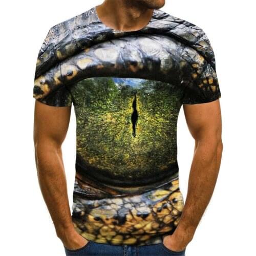 3d Tshirt Crocodile T shirt Men Animal Tshirts Casual Eye T-shirts 3d Harajuku Shirt Print Mens Clothing summer Printed