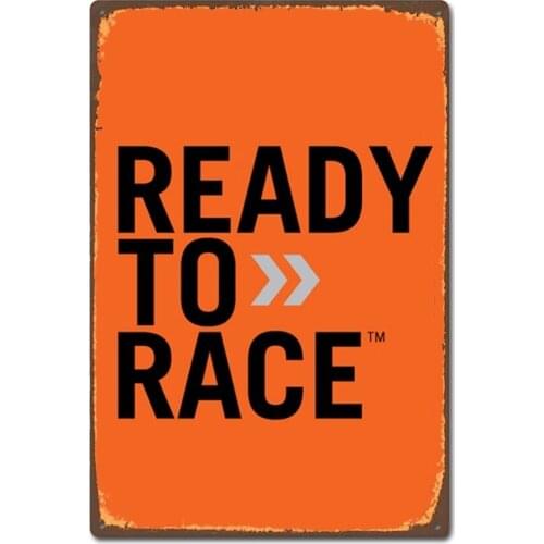 Ready To Race Ktm Austrian Motorcycle Vintage Retro Tin Sign Metal Decoration Antique Plaque Poster Living Room Bar Home Classic