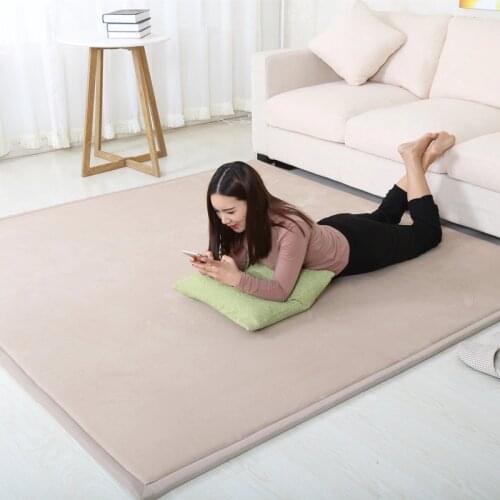 Coral Fleece Mat Carpet 200*300 Big Size Rugs Tatami Tea Table Bedroom Carpet Kids For Crawl Carpets Living Fall Proof Room Mat