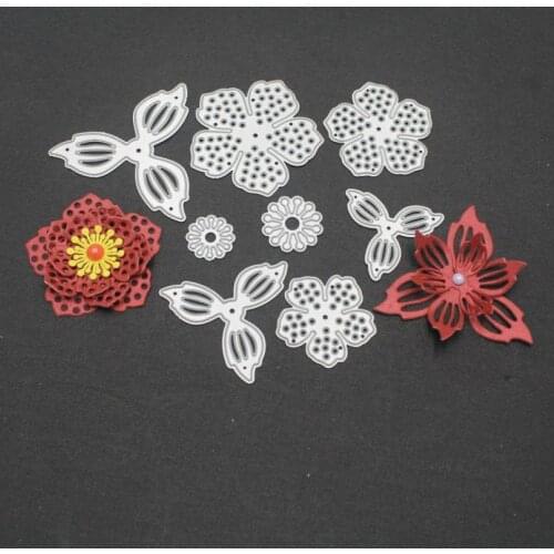 Petal Core Flower Leaf Set DIY Craft Metal Cutting Die Scrapbook Embossed Paper Card Album Craft Template Stencil Dies