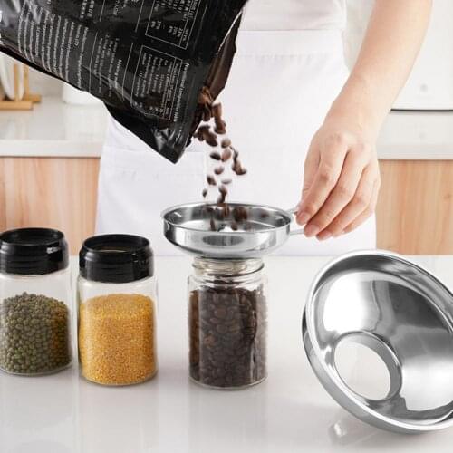 Stainless Steel Canning Hopper Funnel Lightweight Stable Effective Canning Funnel Wide Mouth Jar Hopper Kitchen Tool for Home