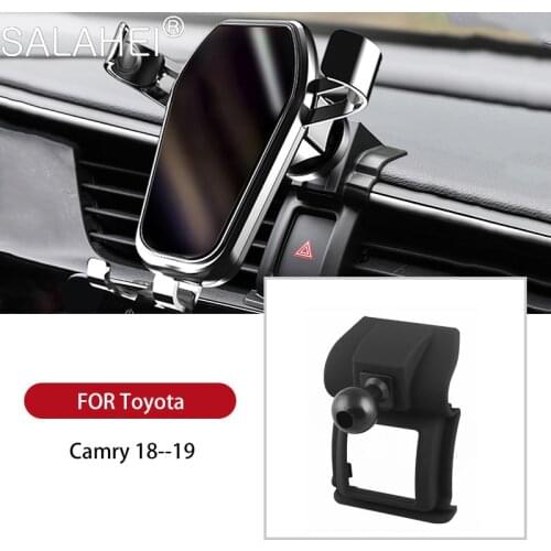 Metallic Car Mobile Phone Holder For Toyota Camry 2018 Car Auto Dashboard Mount Phone Holder Clip For Camry 2019 Auto Stylish