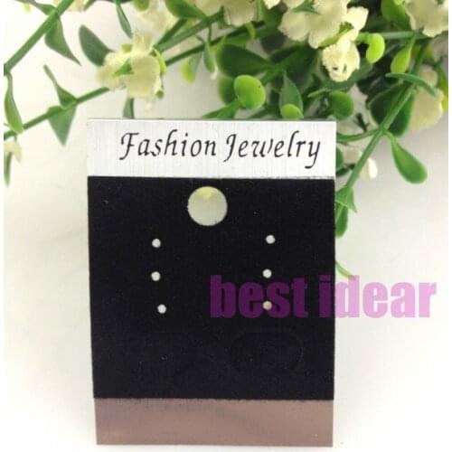 Fashion Jewelry Earring Packaging Card ! 200pcs Silver Plastic PVC+Velvet Earring Display Packaging Tag/Label Card Free Shipping