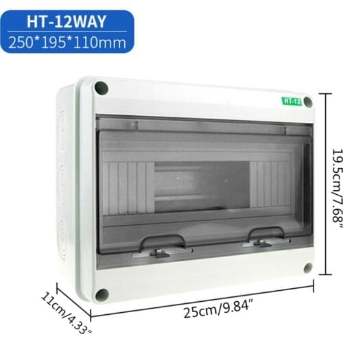 HT Series 5/8/12/15/18/24Ways Household Illumination Electrical Distribution Box Waterproof Junction Wire Box Accessories