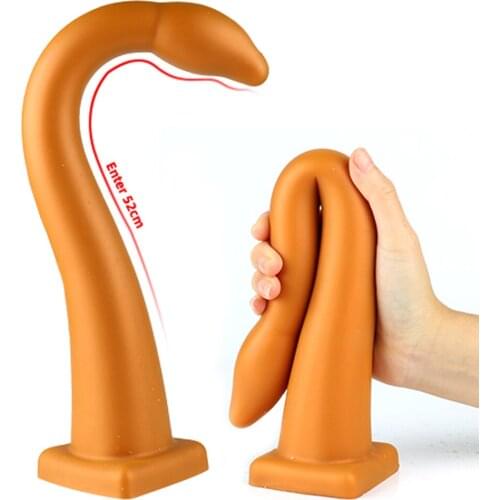 53cm Anal Sex Toy Large Anal Dildo Butt-Plug Suction-Cup Female Masturbator No Vibrator Sex Products Backyard Silicone Anal Plug