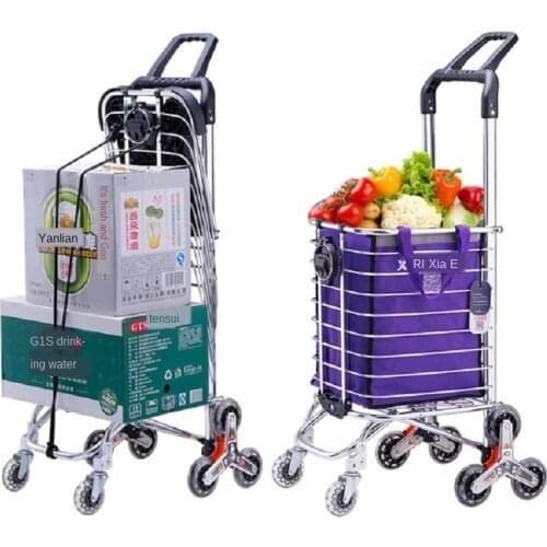 Shopping Cart Shopping Cart Small Pulling Car Climbing Folding Portable Trolley Household Luggage Trailer