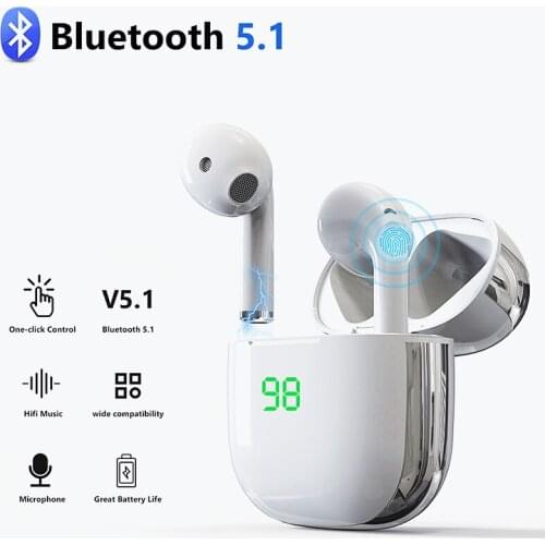 True Bluetooth 5.1 Earphone K6 TWS Wireless Headphons Sport Handsfree Earbuds HiFi Stereo Touch control Gaming Headset With Mic