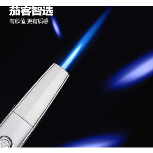 JOBON Carbon Moxibustion Barbecue Baking Windproof Direct Spray Gun Cigar Metal Inflatable Lighter