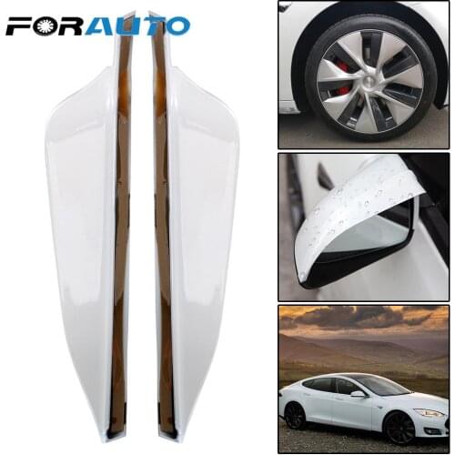 2Pcs/set Auto Rear View Side Rain Shield Car Rearview Mirror Rain Eyebrow Sun Visor Shade Protector For Tesla Model 3