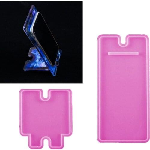 Mobile Phone Stand Silicone Resin Mold Phone Holder Epoxy Resin Moulds Craft Cell Phone Bracket Silicone Mold