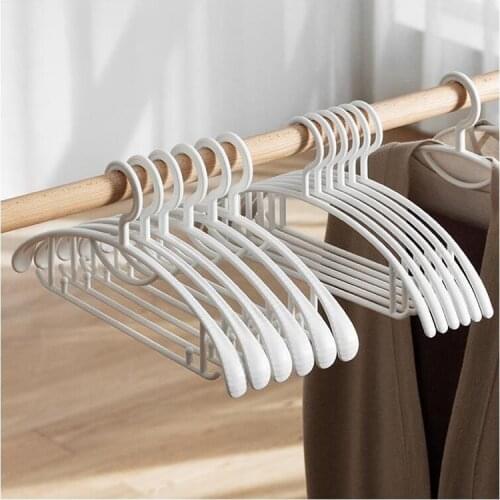 10pcs/lot Portable Clothes Hangers Non-Slip Hook For Suit Coat Closet Garment Outdoor Drying Rack Plastic Clothing Hanger
