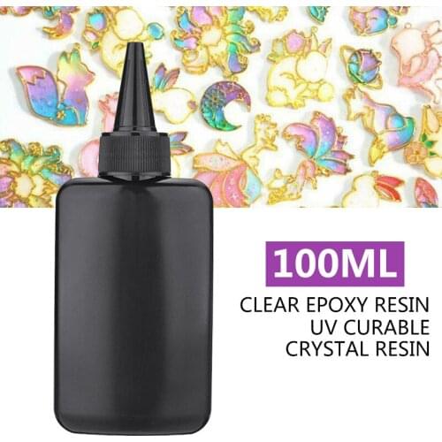 100ml Transparent UV Resin Hard Crystal Glue Ultraviolet Curing Epoxy Resin DIY Jewelry Making Garment Accessories