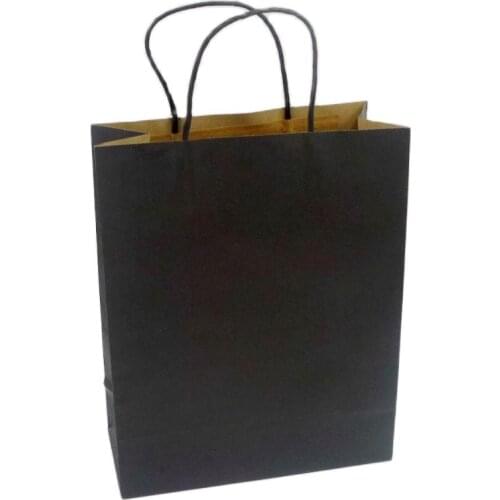 100x Custom Printed Logo Recyclable Kraft Paper Bag for Shopping Gift Packaging Bags