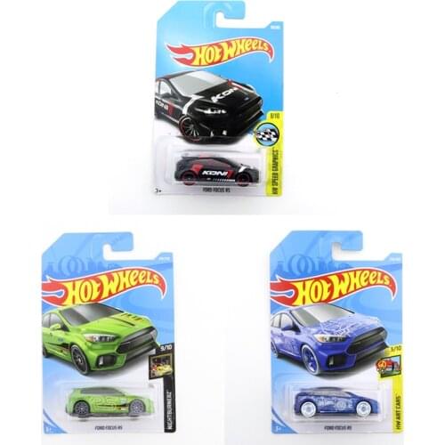 2018 FORD FOCUS RS Original Hot Wheels Mini Alloy Coupe 1/64 Metal Diecast Model Car Kids Toys Gift