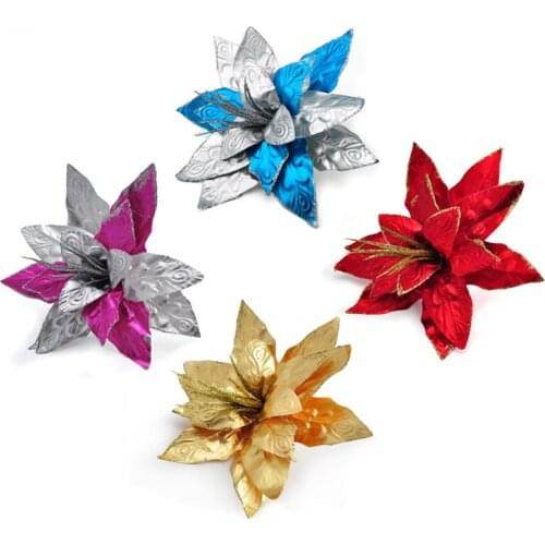 35cm Big Mixing Colorful Artificial Flower Wedding Valentines Day Christmas Tree New Year Xmas Home Party Ornament Supplies